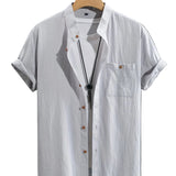 Chemise Courte à Manches Relaxée