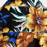 Chemise à Manches Courtes en Coton à Fleurs pour Homme