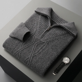 Pull Zippé en Laine Merino Taranto