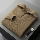 Pull zippé en laine mérinos Taranto