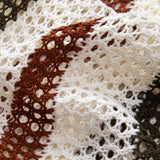 Polo en Crochet à Col V Rayé