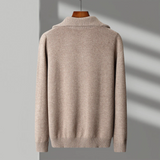 Pull Zippé en Laine Merino Taranto