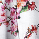 Chemise à Manches Courtes en Coton avec Imprimé Floral pour Homme