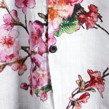 Chemise à Manches Courtes en Coton avec Imprimé Floral pour Homme