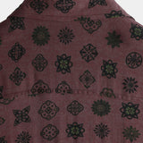 Chemise à Manches Courtes en Coton Géométrique Classique Rétro pour Homme