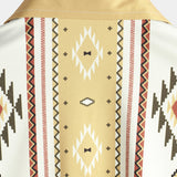 Chemise en Coton pour Homme Vintage à Rayures Verticales à Manches Courtes Style Rétro des Années 70 avec Imprimé Aztèque
