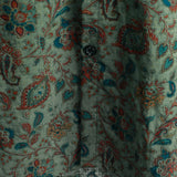 Chemise Vintage en Coton à Manches Courtes avec Boutons de Style Rétro Paisley Vert pour Homme des Années 70