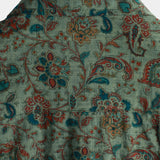 Chemise Vintage en Coton à Manches Courtes avec Boutons de Style Rétro Paisley Vert pour Homme des Années 70