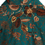 Chemise en Coton Vintage pour Homme de Vacances avec Boutons et Manches Courtes