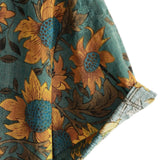 Chemise en Coton d'Été à Manches Courtes avec Tournesol Rétro pour Homme