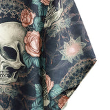 Chemise en Coton d'Été à Manches Courtes pour Homme avec Crâne Punk Rock