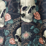 Chemise en Coton d'Été à Manches Courtes pour Homme avec Crâne Punk Rock