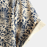 Chemise Vintage en Coton à Boutons avec Imprimé Paisley Floral Rétro pour Homme à Manches Courtes