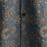 Chemise en Coton pour Homme à Imprimé Paisley Floral Vintage Rétro des Années 70 avec Boutons et Manches Courtes pour la Plage