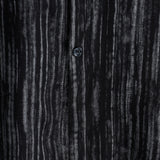 Chemise à Manches Courtes en Coton avec Poche pour Homme à Rayures Noires Respirante