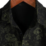 Chemise à Manches Courtes en Coton Hawaïenne Florale Rétro pour Homme