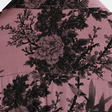 Chemise à manches courtes en coton hawaïenne florale rose pour hommes en bambou