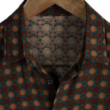 Chemise en Coton d'Été Casual Vintage à Manches Courtes pour Homme