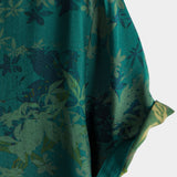 Chemise à Manches Courtes en Coton Vintage Floral pour Homme Respirante de Vacances