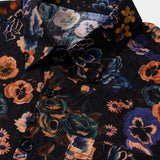 Chemise à Manches Courtes en Coton Bohème avec Imprimé Floral Vintage pour Homme