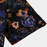 Chemise à Manches Courtes en Coton Bohème avec Imprimé Floral Vintage pour Homme