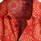 Chemise Hawaïenne en Coton Boho Vintage à Manches Courtes pour Homme des Années 70