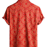 Chemise Hawaïenne en Coton Boho Vintage à Manches Courtes pour Homme des Années 70