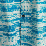 Chemise en Coton à Boutons à Manches Courtes Vintage Bleue pour Homme