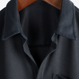 Chemise en Coton d'Été à Manches Courtes avec Col Boutonné pour Homme, Style Décontracté, Coupe Lâche, Plage