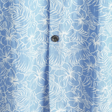 Chemise à Manches Courtes en Coton Hawaïenne pour Homme, Boutonnée, Couleur Bleu Clair