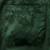 Chemise à Manches Courtes en Satin de Coton Floral Jacquard pour Homme