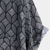 Chemise à Manches Courtes en Coton avec Poche à Motif Géométrique Noir Rétro pour Homme