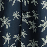 Chemise Hawaïenne en Coton à Manches Courtes avec Imprimé de Palmiers pour Homme