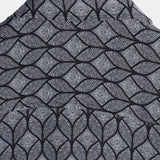 Chemise à Manches Courtes en Coton avec Poche à Motif Géométrique Noir Rétro pour Homme