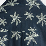Chemise Hawaïenne en Coton à Manches Courtes avec Imprimé de Palmiers pour Homme
