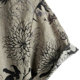 Chemise en Coton pour Homme Vintage à Manches Courtes avec Imprimé Floral Rétro