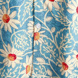Chemise Florale en Coton Hawaïenne Rétro pour Homme, de Vacances, Boutons, Bleu, à Manches Courtes