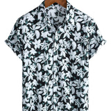 Chemise en Coton de Vacances Tropicales Vintage à Fleurs à Manches Courtes pour Homme