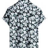Chemise en Coton de Vacances Tropicales Vintage à Fleurs à Manches Courtes pour Homme