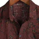 Chemise en Coton d'Été Florale Rétro Boho pour Homme