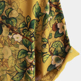 Chemise en Coton Vintage Casual pour Homme Douce avec Fleurs et Manches Courtes