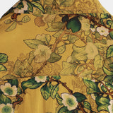 Chemise en Coton Vintage Casual pour Homme Douce avec Fleurs et Manches Courtes