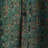 Chemise en Coton pour Homme Vintage Imprimé Paisley des Années 70, Vert, Boho, Rétro, Tribal, à Manches Courtes