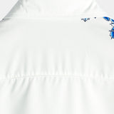 Chemise Casual en Coton à Manches Courtes avec Boutons pour Homme en Bleu avec Imprimé Floral