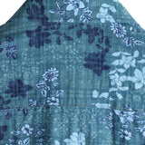 Chemise Retro en Coton Casual à Manches Courtes avec Poche Florale Bleue pour Homme