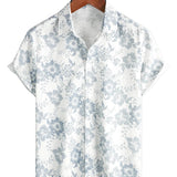 Chemise en Coton d'Été Hawaïenne avec Imprimé Floral Vintage pour Homme
