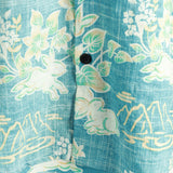 Chemise en coton à boutons à manches courtes avec imprimé floral tropical hawaïen vintage pour homme