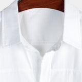 Chemise à Manches Courtes en Coton avec Poches sur la Poitrine pour Homme
