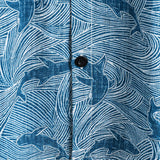 Chemise à Manches Courtes en Coton Hawaïenne pour Homme d'Été Ocean Shark