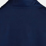 Chemise à Manches Courtes en Coton Aloha Vintage Bleu Marine avec Imprimé de Fleurs et Rayures Verticales pour Homme